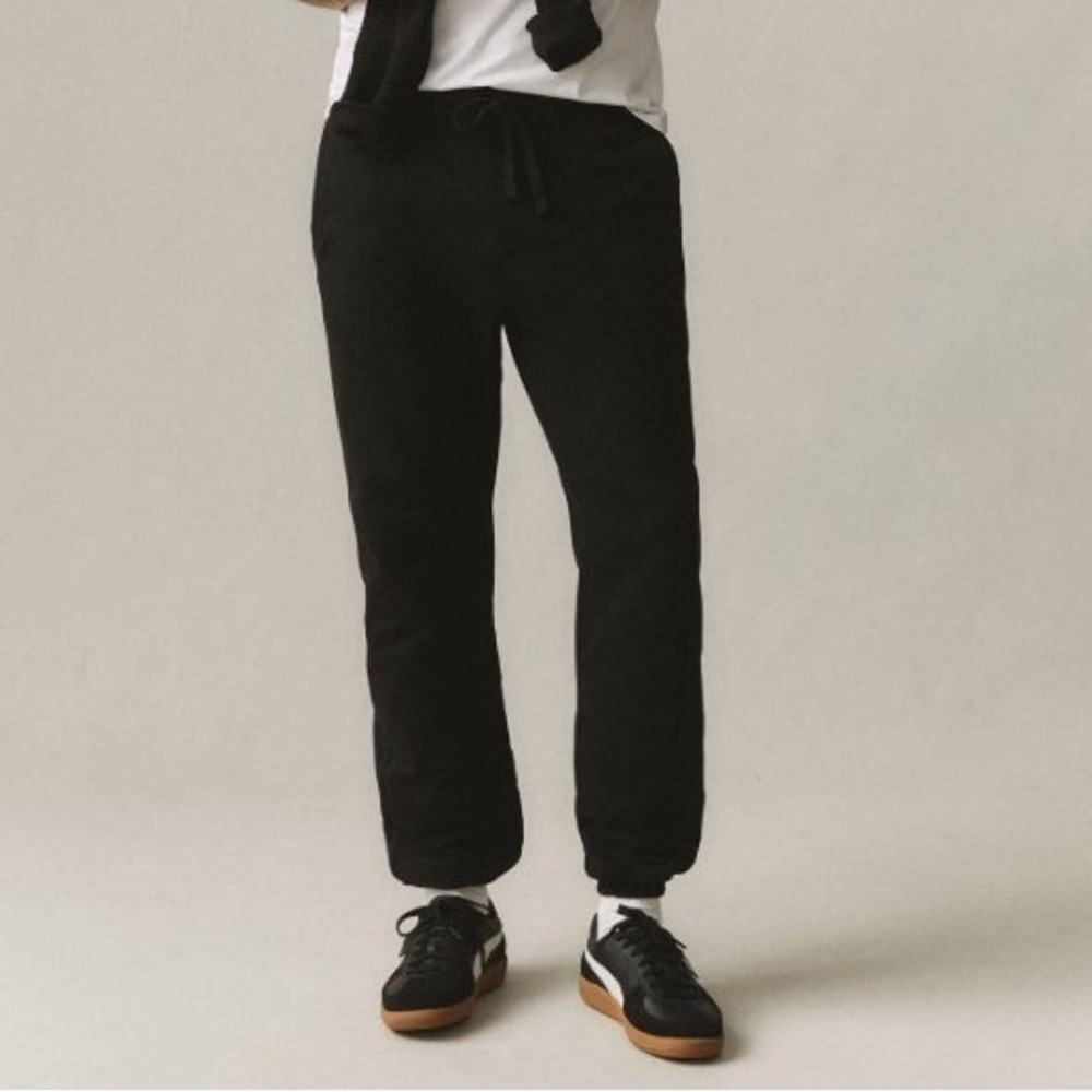 NEW American Giant Classic Sweatpants Joggers Mens L Black Fleece Cotton Casual